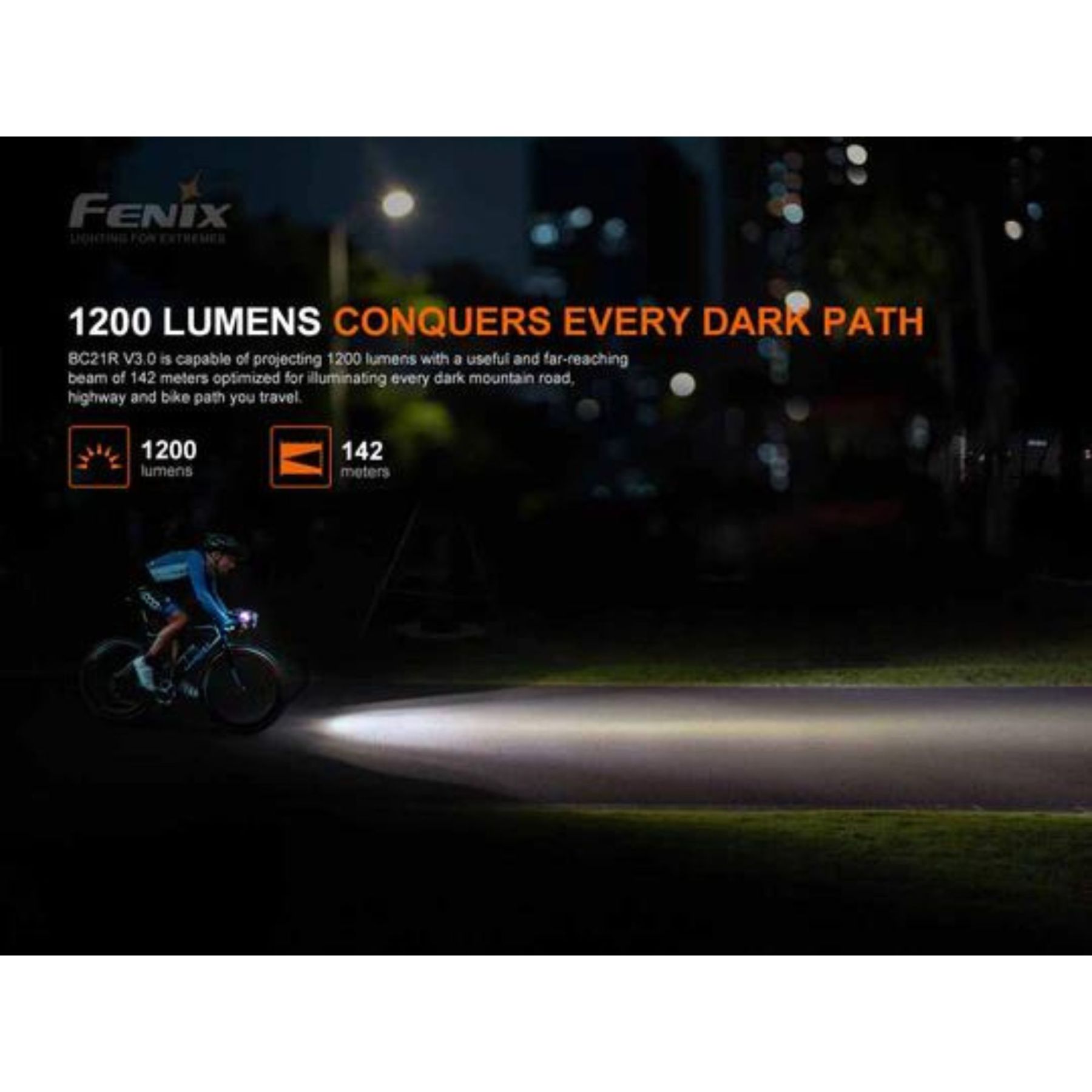 Fenix BC21R 1200 Lumen V3.0 1200L Bike Light