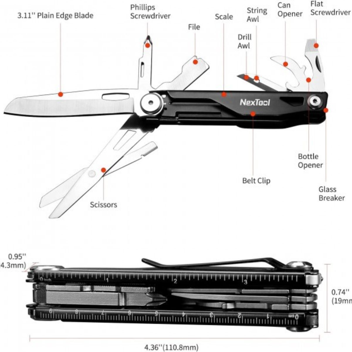 Nextool 12 In 1 Knight Multitool NE20153