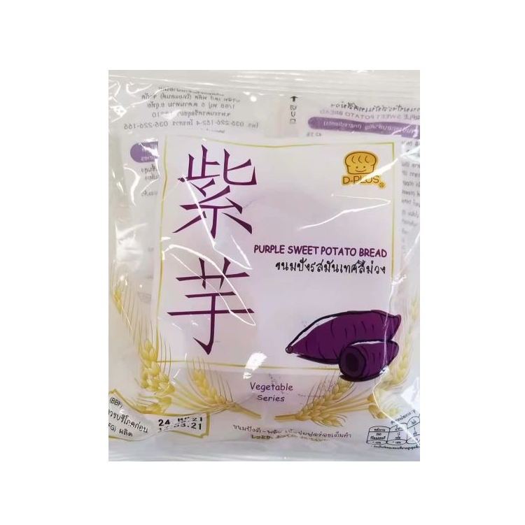 D-PLUS Japanese Bread Purple Potato Flavour 75g-eBest-Japanese,Biscuits,Snacks & Confectionery