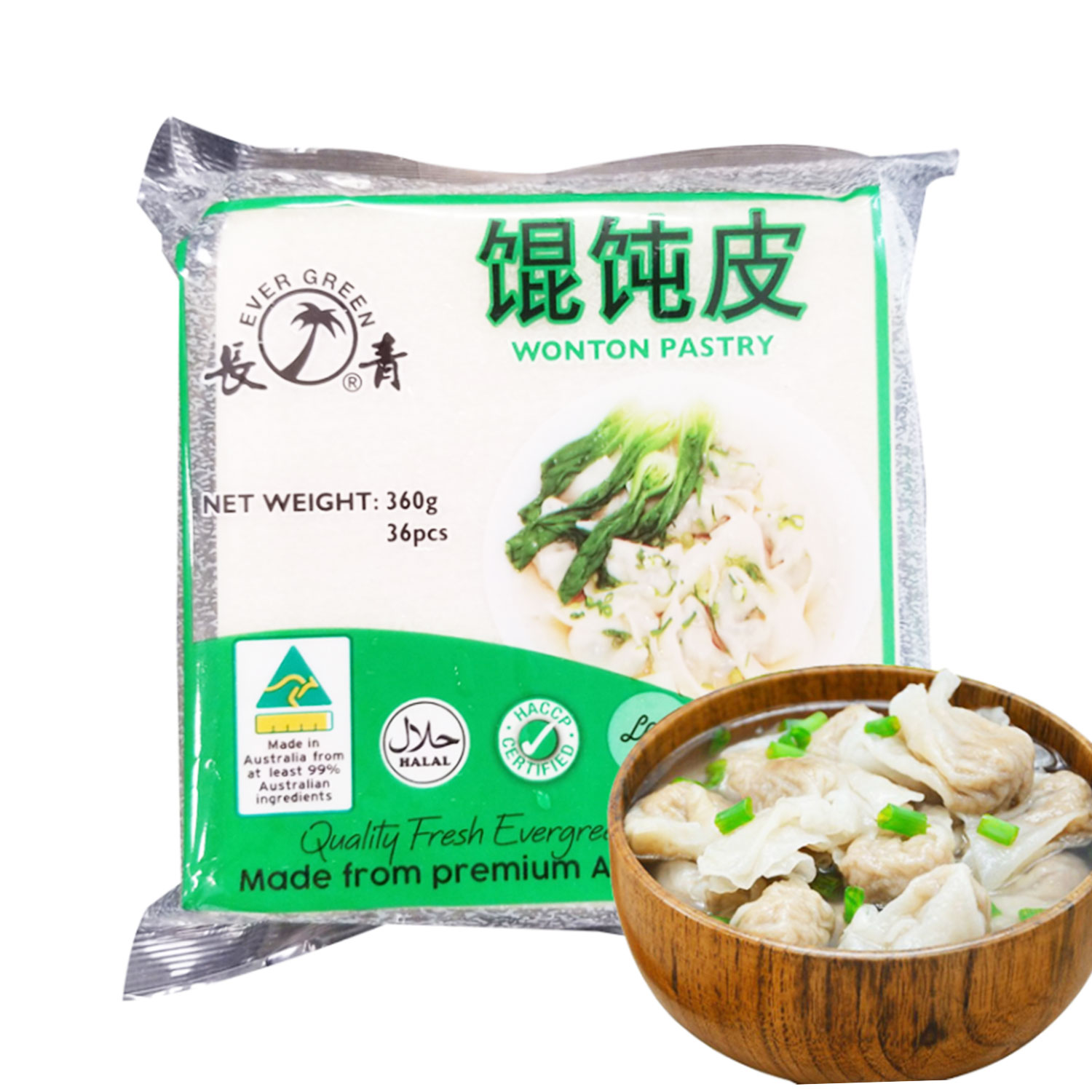 Evergreen Wonton pastry 360g-eBest-Noodles,Pantry