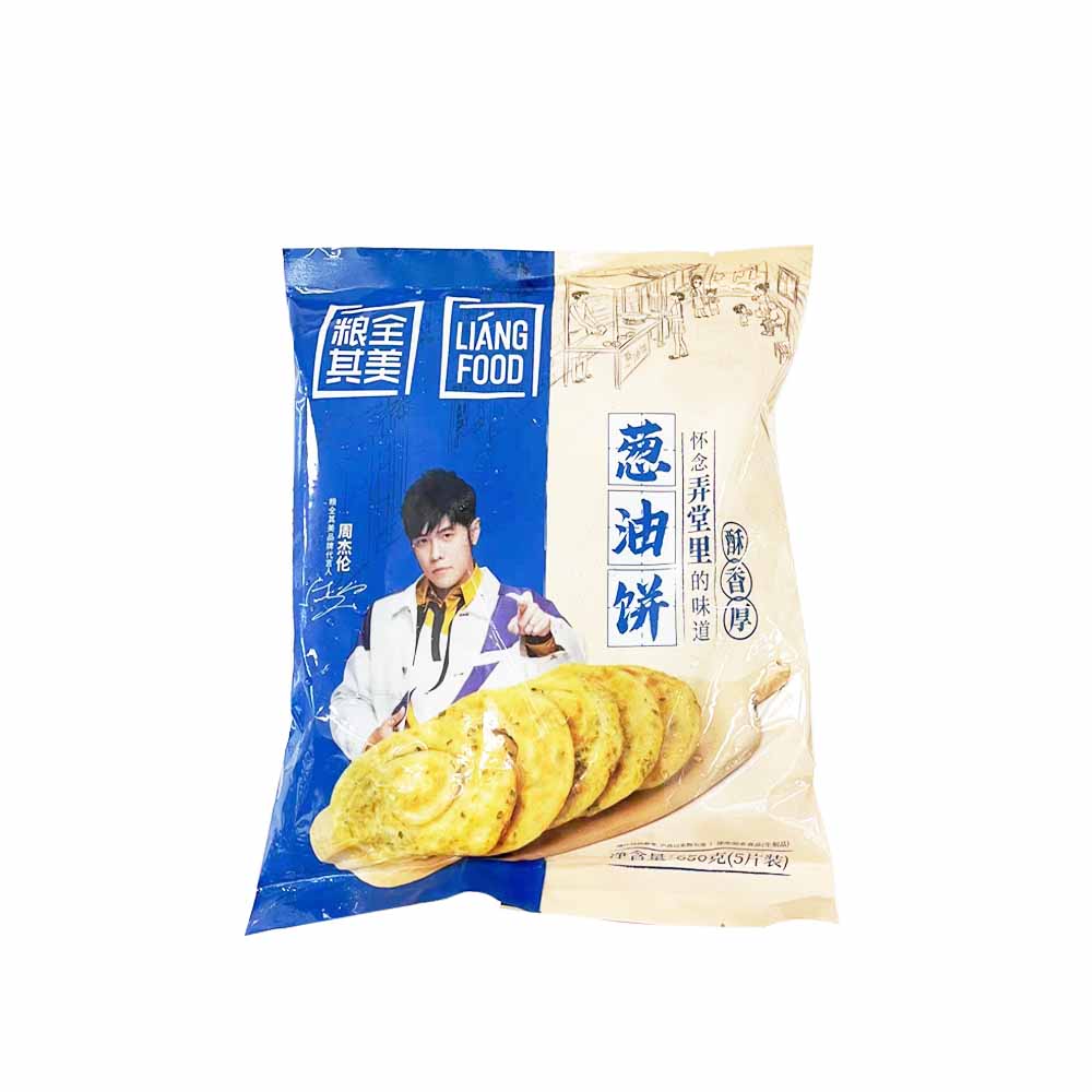 LiangQuanQiMei Frozen Thick Scallion Pancakes 5pc 650g-eBest-Buns & Pancakes,Frozen food
