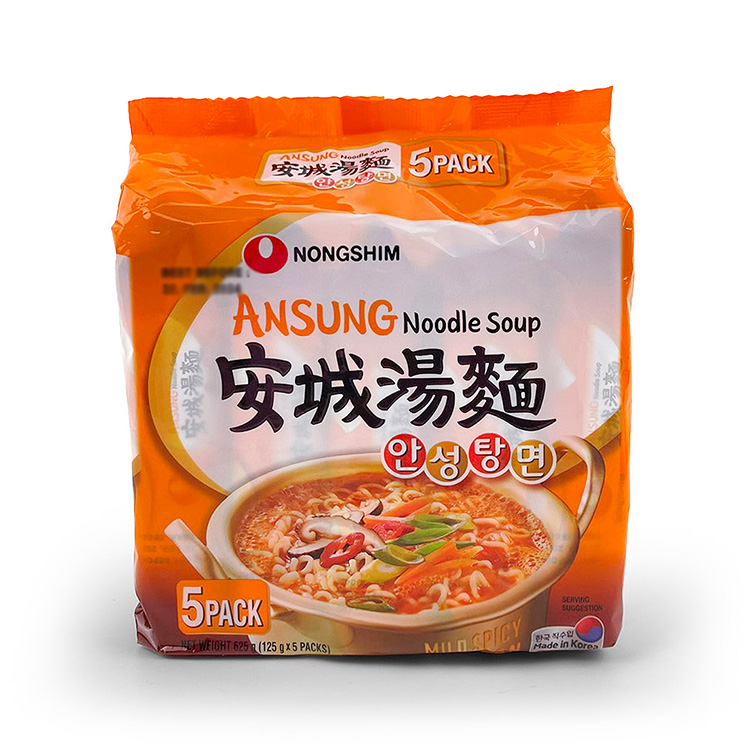 Nongshim An Sung Tung Myun (Miso) 125g*5 Pack-eBest-Instant Noodles,Instant food