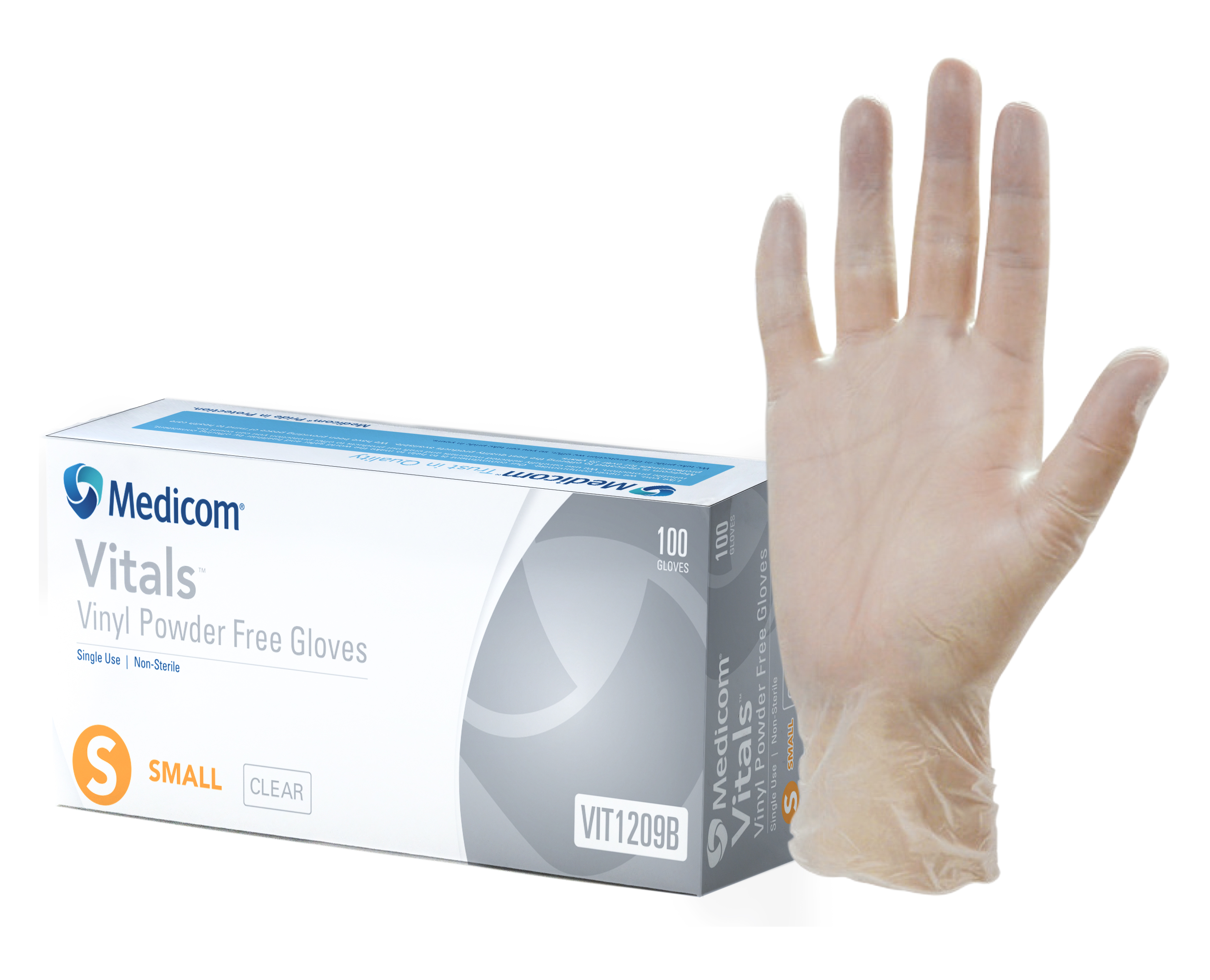 Medicom Disposable Gloves Clear Colour 100% Latex Free (100pcs/Box, S/M, Two Sizes Optional)-eBest-kitchen,Home & Lifestyle