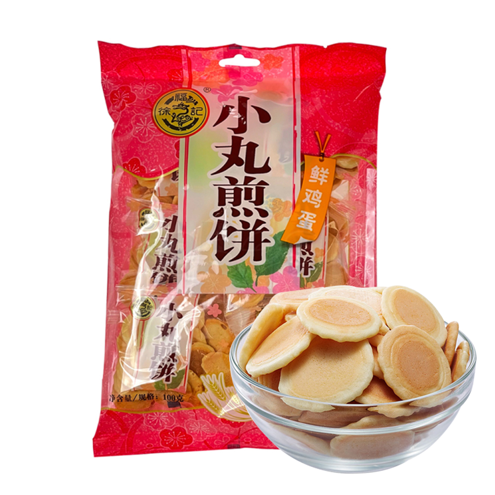Xufuji Xiaowan Jianbing (Scallion Pancake) Egg Flavor 100g-eBest-Biscuits,Snacks & Confectionery