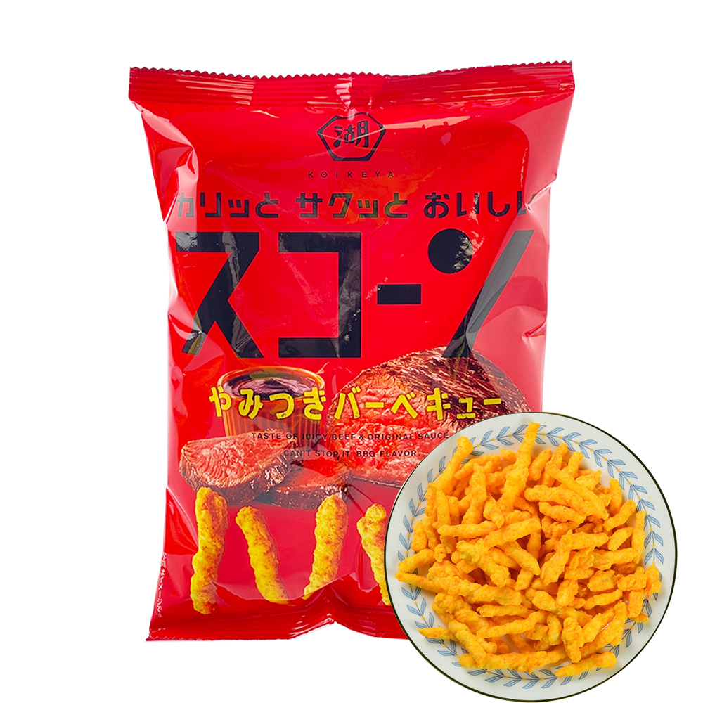 KOIKE-YA BBQ Flavoured Puffed Corn Sticks 78g-eBest-Chips,Snacks & Confectionery