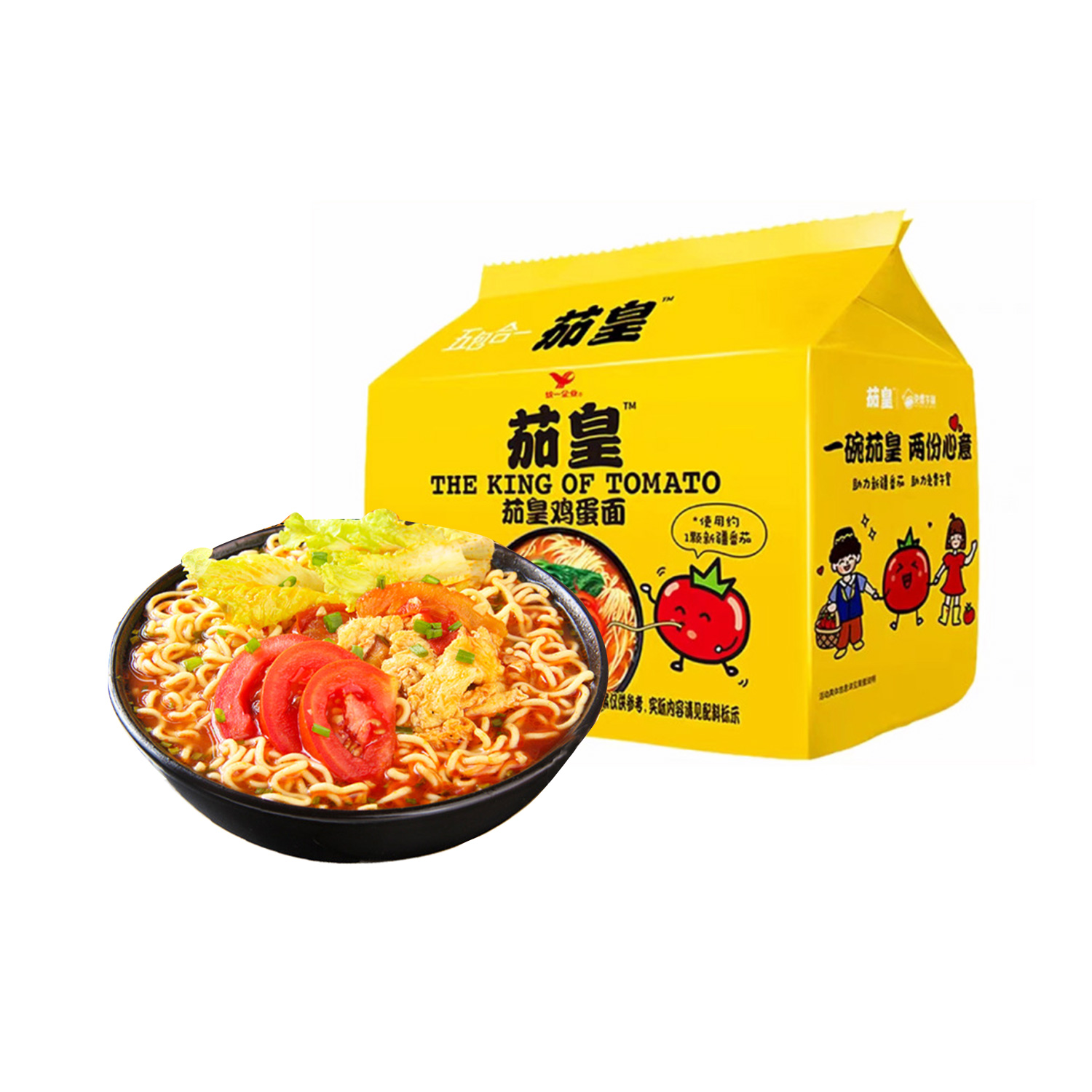 Uni-President The King of Tomato Egg Noodles 116g*5-eBest-Instant Noodles,Instant food