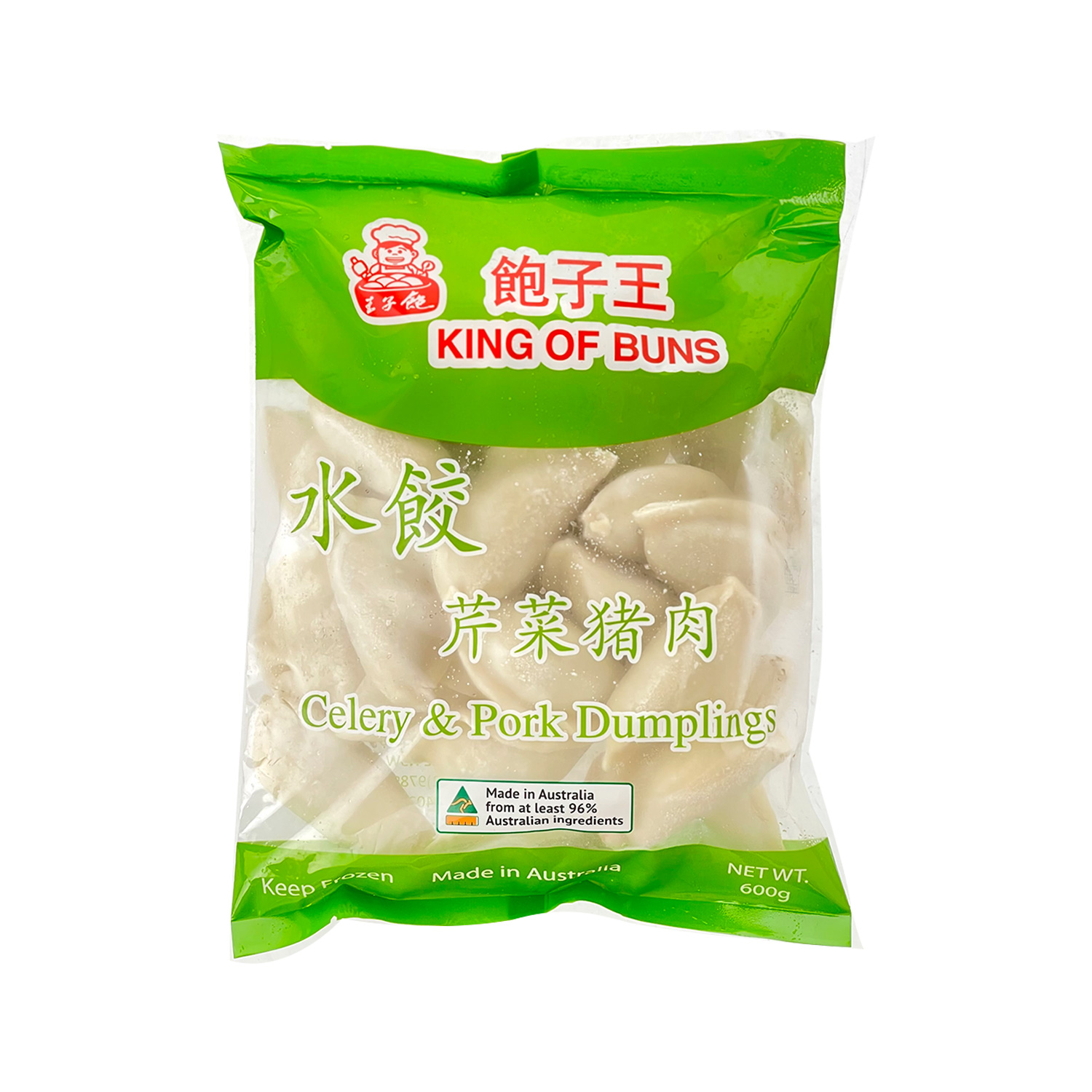 KING OF BUNS Celery & Pork Dumplings 600g-eBest-Dumplings,Ready Meal