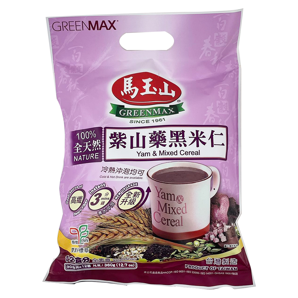 MaYuShan Purple Yam Black Rice Kernel 30g*12pks-eBest-Other preparations,Drinks-Ma Yushan