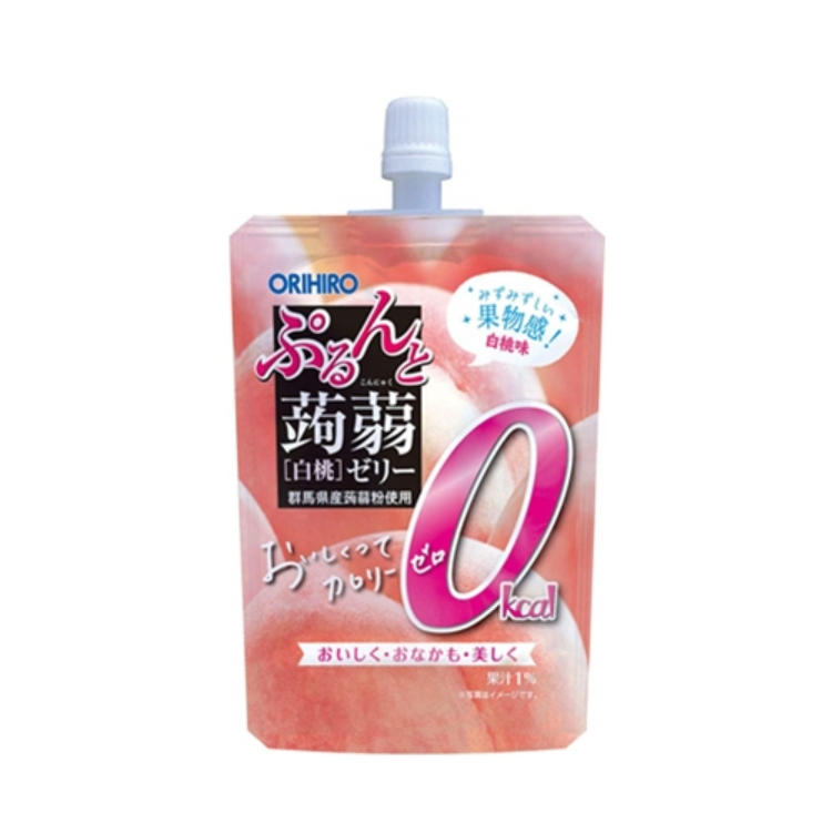 Orihiro Konjac Jelly Peach Flavour 0 Cal 130g-eBest-Confectionery,Snacks & Confectionery-ORIHIRO