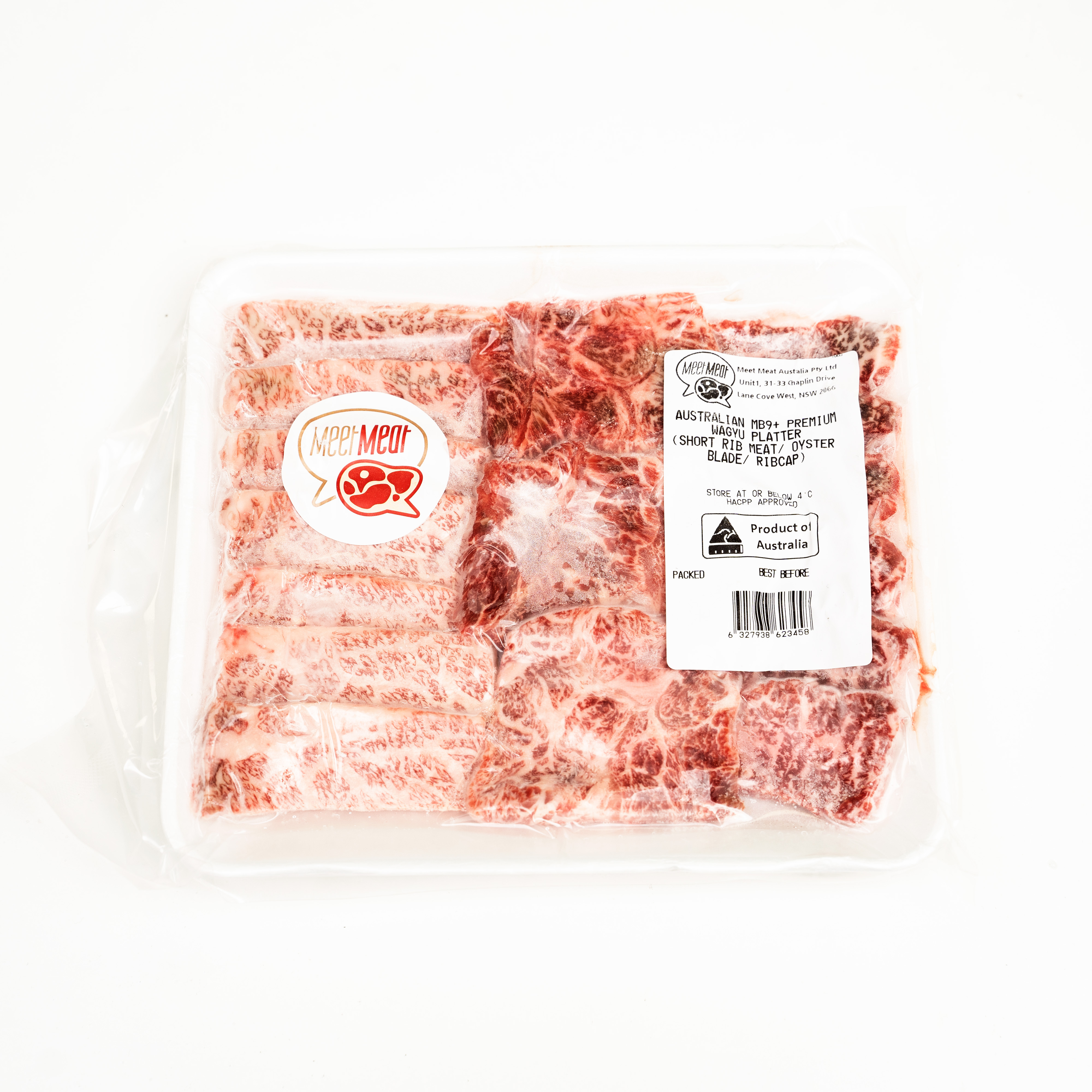 Meetmeat Frozen Australian MB9+ Premium Wagyu Platter (Short Rib/Oyster Blade/Riccap) 300g-eBest-BBQ Meat,BBQ,Beef,Meat deli & eggs