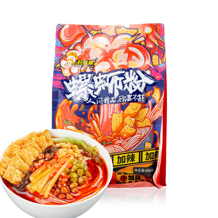 HaoHuanLuo Snail Vermicelli Extreme Spicy Flavour 400g-eBest-Instant Noodles,Instant food
