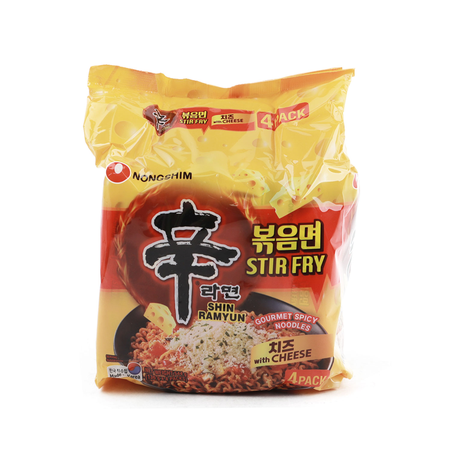 Nongshim  Shin Ramyum Cheese Ramen Fried Noodles 134g*4-eBest-Instant Noodles,Instant food