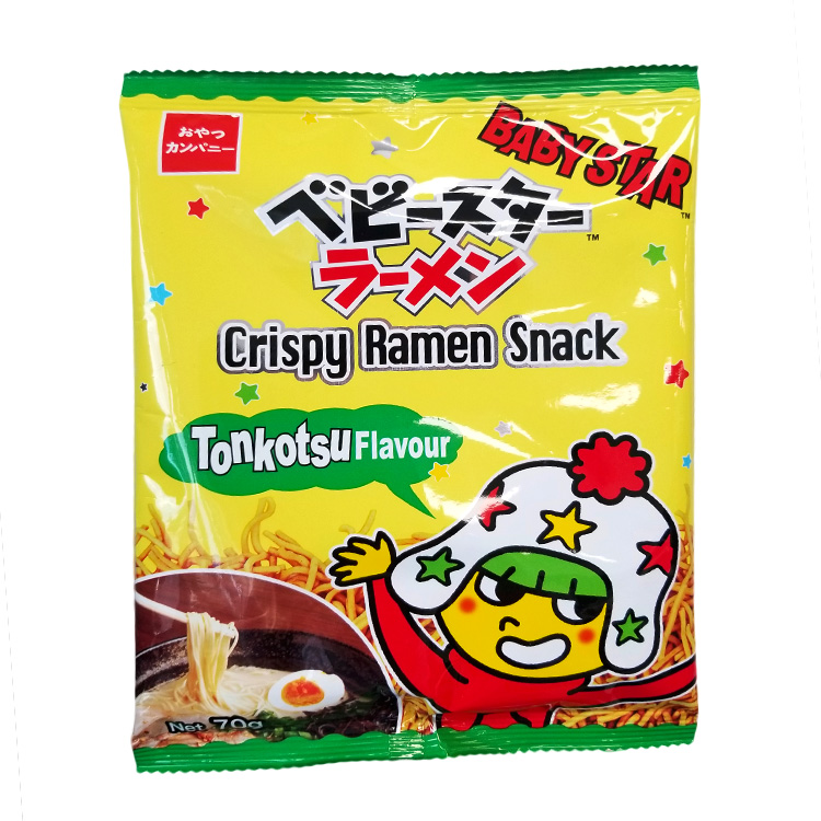 BabyStarCrispy Ramen Snack Tonkotsu Flavour 70g-eBest-Chips,Snacks & Confectionery