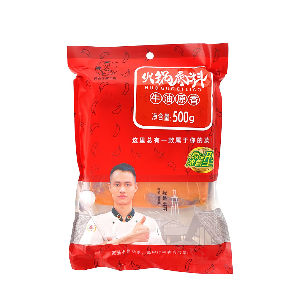 Wang Gang Hot Pot Base Medium Spicy Flavor Type 500g-eBest-Hotpot & BBQ,Pantry