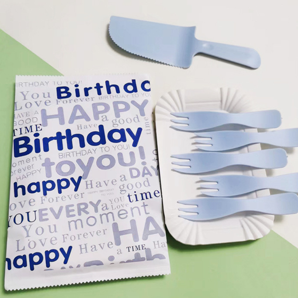 Disposable Birthday Set Plates*5, Knife, Candles-eBest-Daily Necessities,Home & Lifestyle