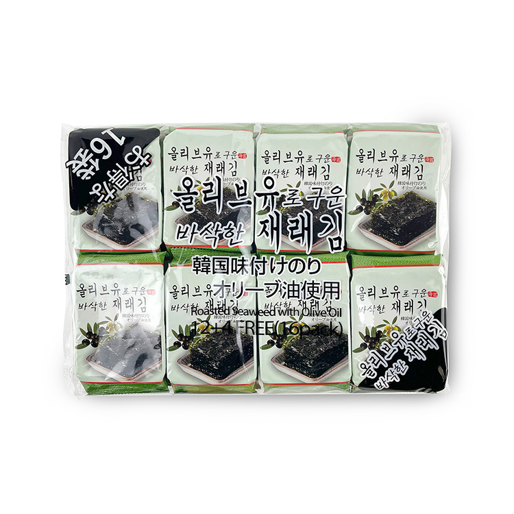 Hanmirae Roasted Seasoned Seaweed with Olive Oil 5g*16 Pack-eBest-Nuts & Dried Fruit,Snacks & Confectionery