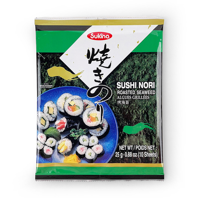 Sukina Roasted Seaweed (Sushi Nori) 2.5g*10pcs-eBest-Grains,Pantry