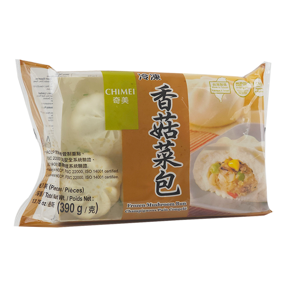 Chimei Frozen Mushroom & Vegetable Bun 390g 6pc-eBest-Buns & Pancakes,Frozen food