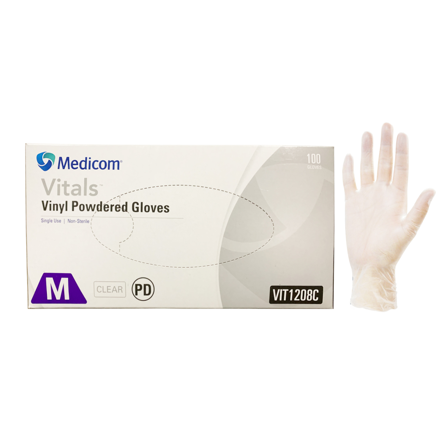 Medicom Disposable Gloves Clear Colour 100% Latex Free (100pcs/Box, S/M, Two Sizes Optional)-eBest-kitchen,Home & Lifestyle-other brands