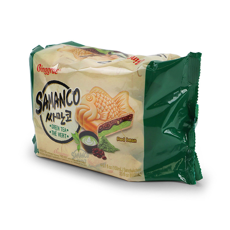 Binggrae Samanco Waffle Green Tea Ice Cream 150ml*4-eBest-Ice cream,Snacks & Confectionery-Binggrae