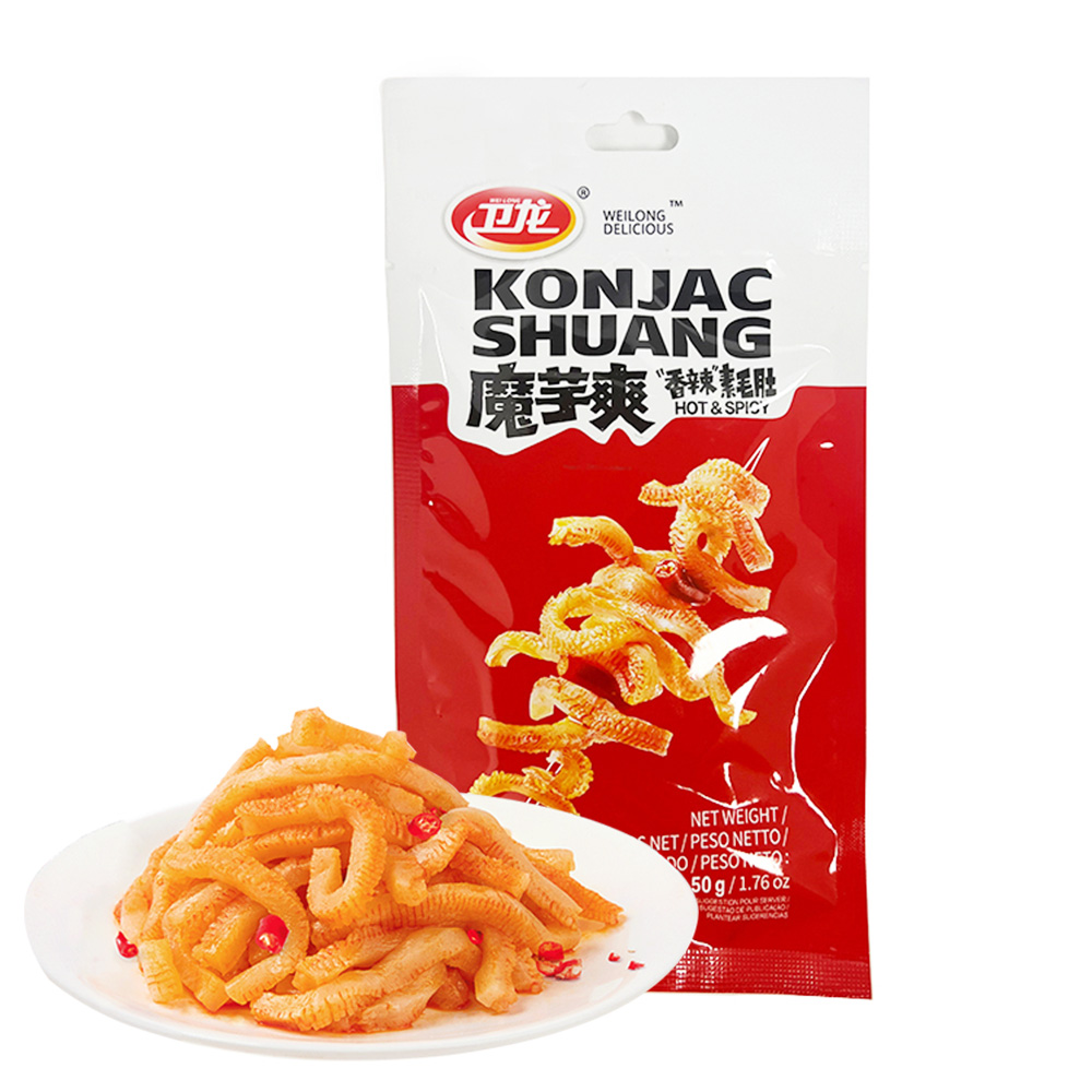 Weilong Konjac Snack Spicy Flavour 50g-eBest-Jerky,Snacks & Confectionery
