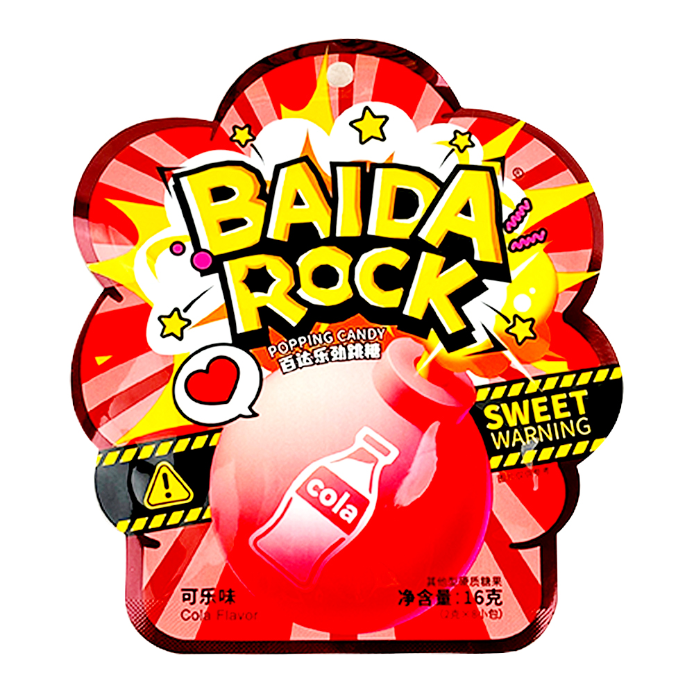 Baida Rock Popping Candy cola Flavour 16g-eBest-Confectionery,Snacks & Confectionery