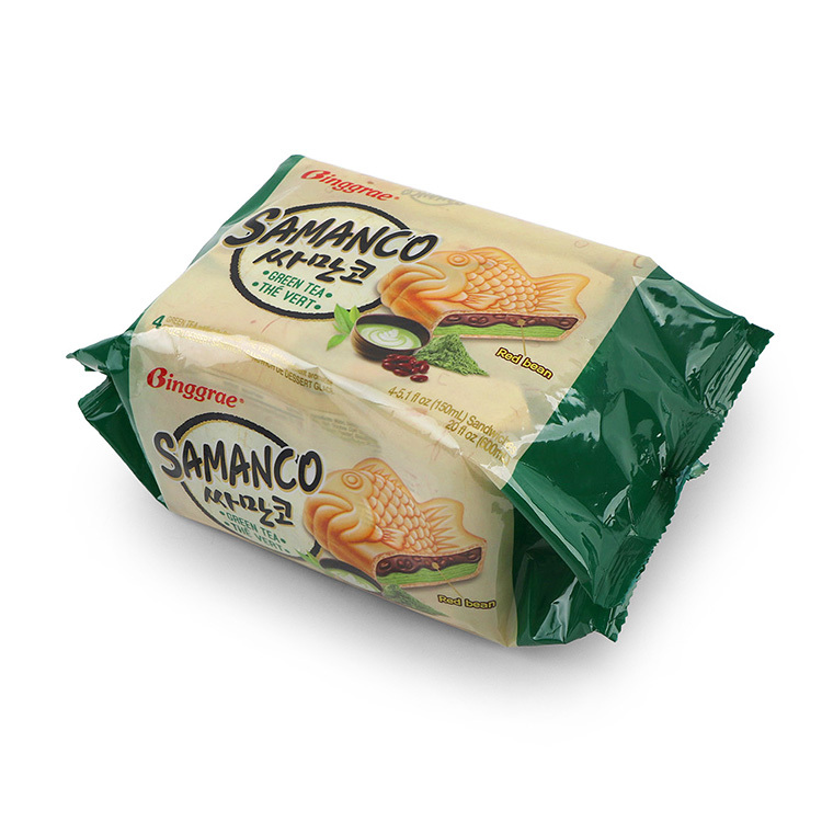 Binggrae Samanco Waffle Green Tea Ice Cream 150ml*4-eBest-Ice cream,Snacks & Confectionery-Binggrae
