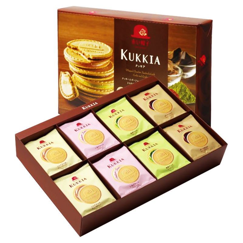 Akaiboshi Kukkia Biscuits  (Matcha/Strawberry/Dark Chocolate/Milk Flavour）93.6g-eBest-Biscuits,Snacks & Confectionery