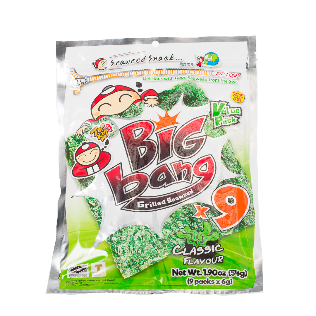 Tao Kae Noi Big Bang Classic Seaweed 54g-eBest-Nuts & Dried Fruit,Snacks & Confectionery