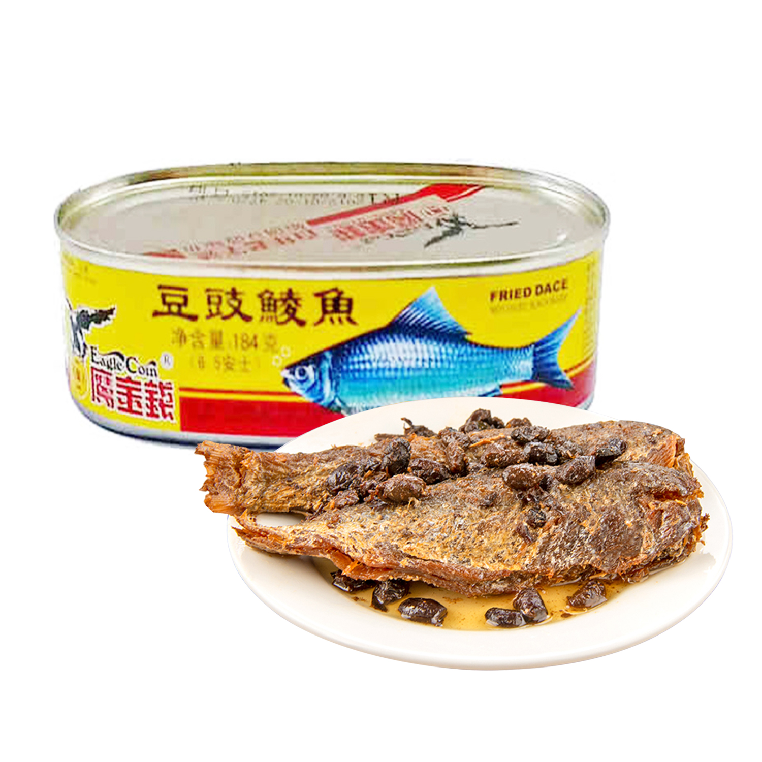Eagle Coin Fried Dace Black Bean 184g-eBest-Condiments,Pantry