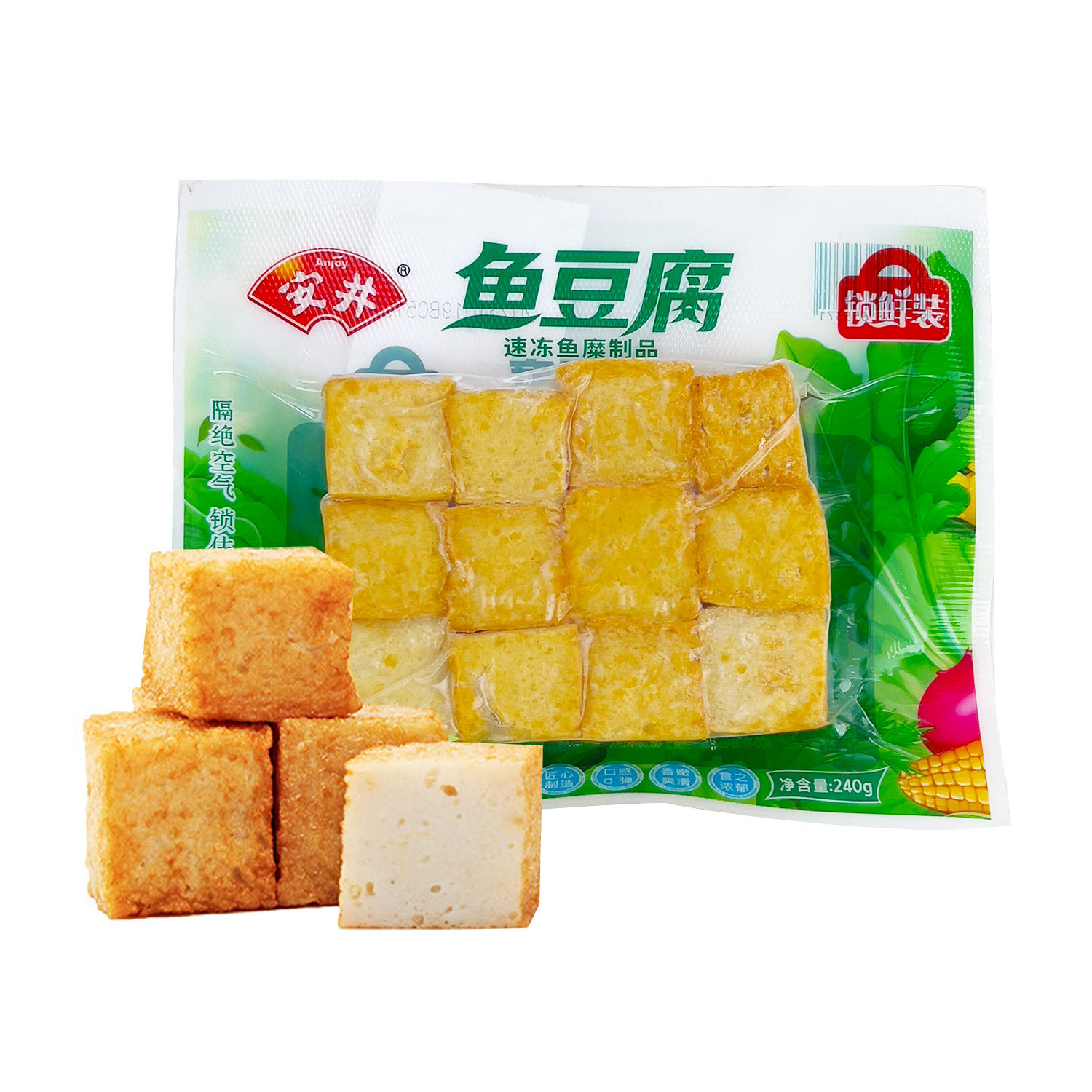 Anjoy frozen fish tofu 240g-eBest-Hotpot,BBQ & Hotpot,Frozen food-Yasui