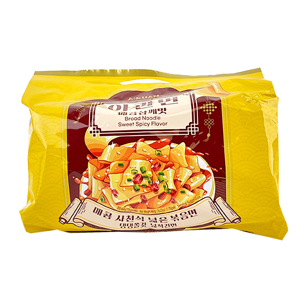 Ah Kuan Korean Style Sweet and Spicy Noodles 115g*4-eBest-Instant Noodles,Instant food