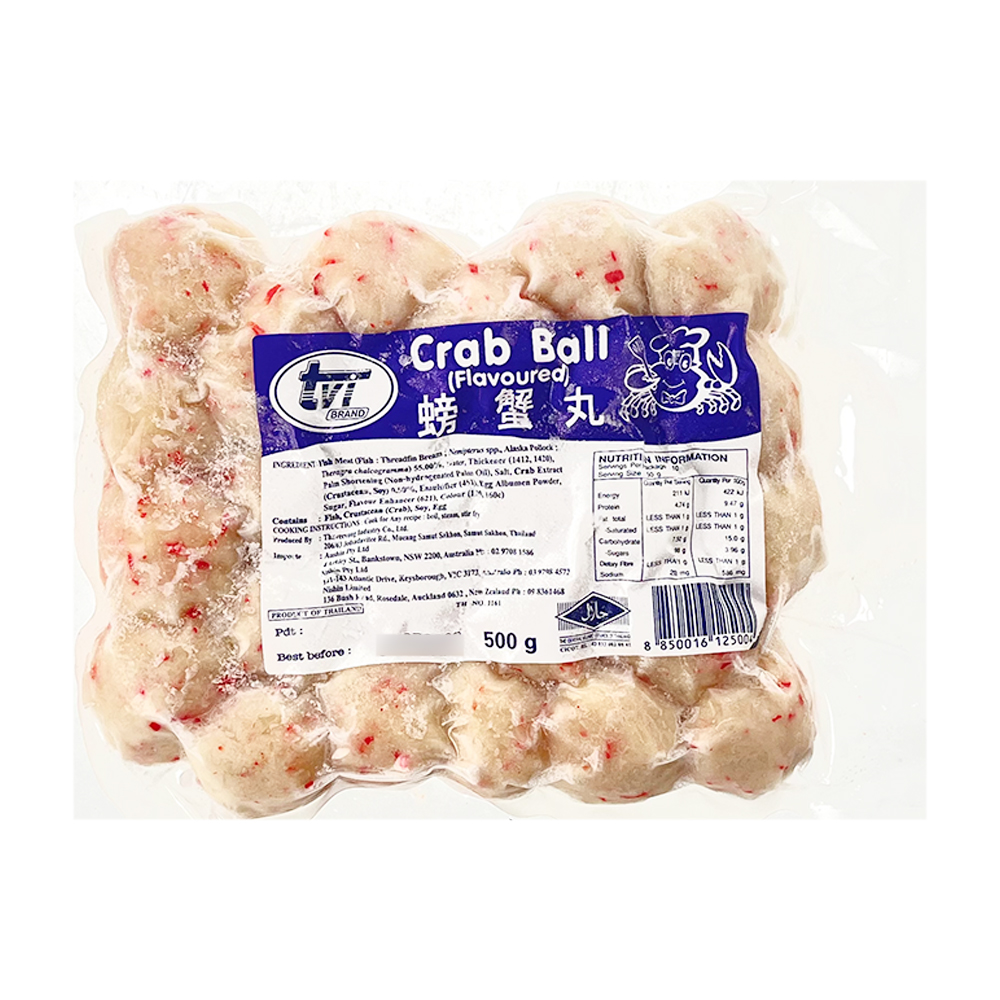 Aushin Frozen Crab Flavour Fish Ball 500g-eBest-BBQ & Hotpot,Frozen food