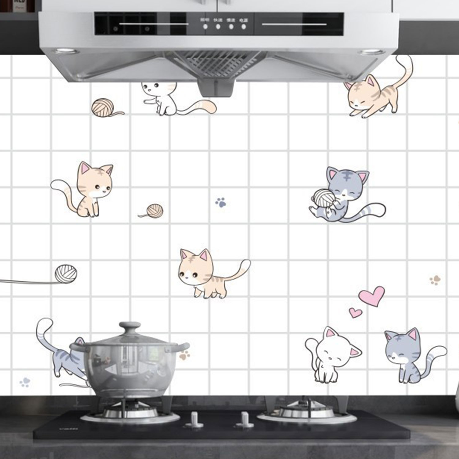 Kitchen Wall Stickers Waterproof, Oil-Proof, High-Temperature Resistant Household Stove Wall Decoration Self-Adhesive Oil Smoke Stickers-eBest-kitchen,Home & Lifestyle-other brands