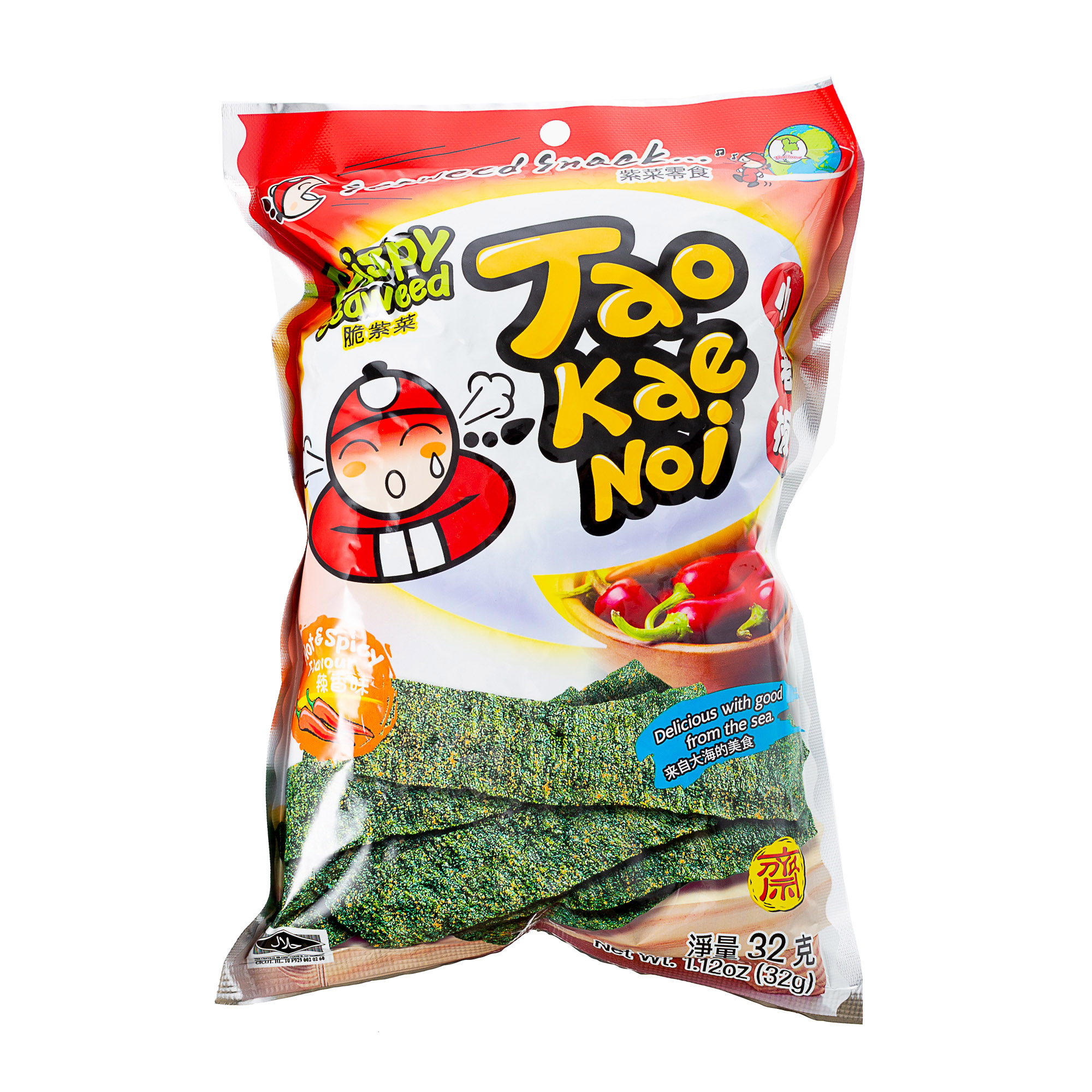 Tao Kae Noi Crispy Seaweed Spicy 32g-eBest-Nuts & Dried Fruit,Snacks & Confectionery