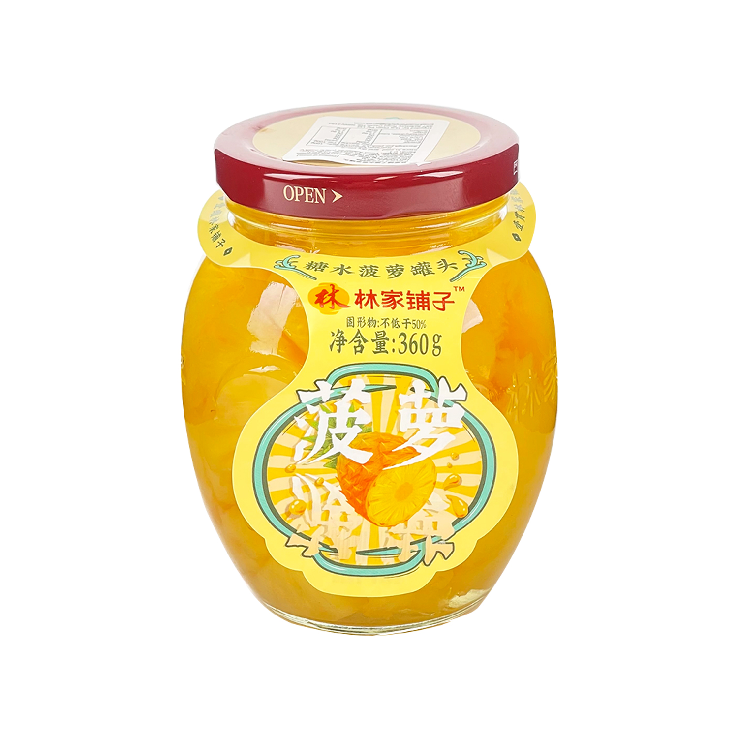 Leasun Food Canned Pineapple in Syrup 360g-eBest-Nuts & Dried Fruit,Snacks & Confectionery