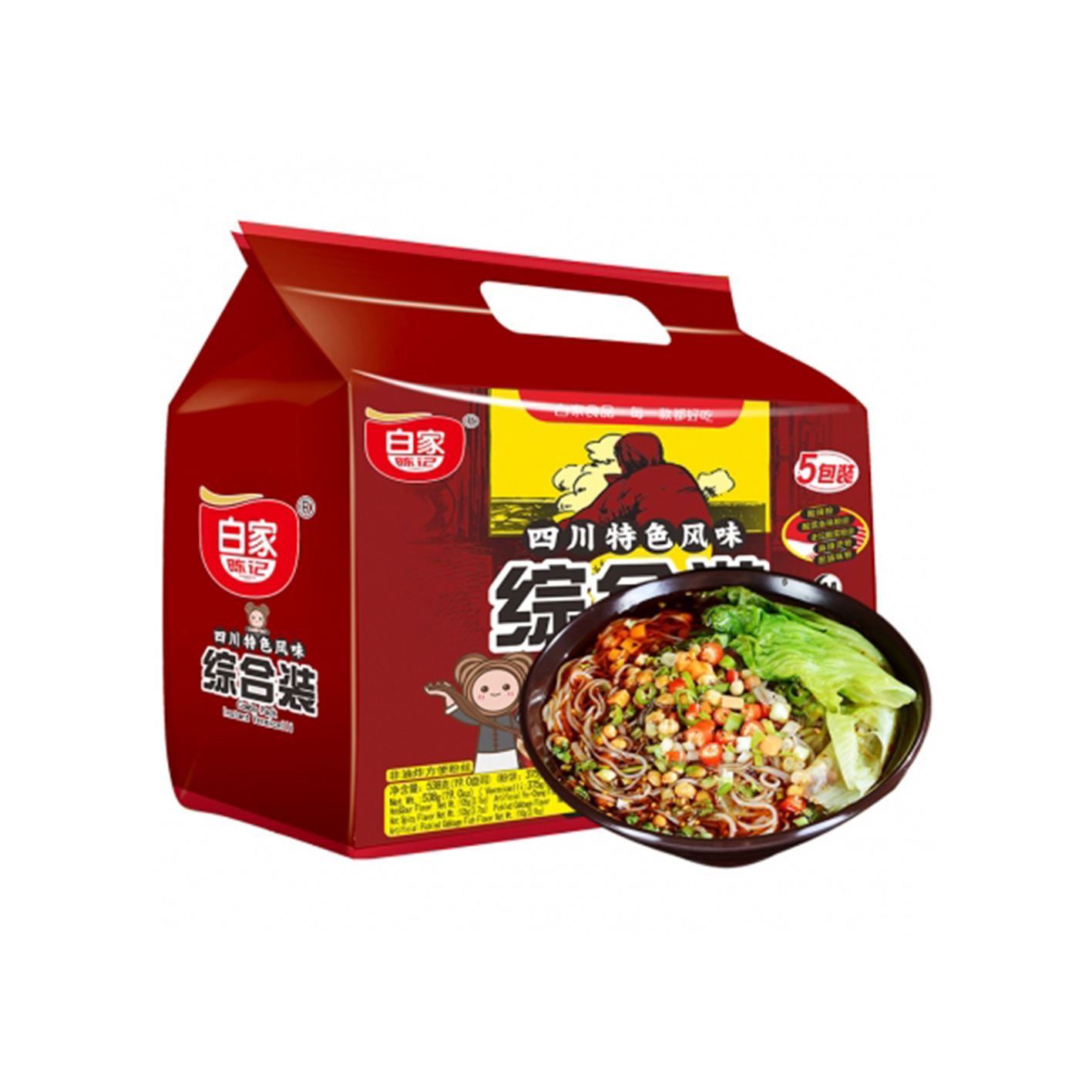 Baijia Combination Flavour Rice Noodle 108g*5-eBest-Noodles,Pantry