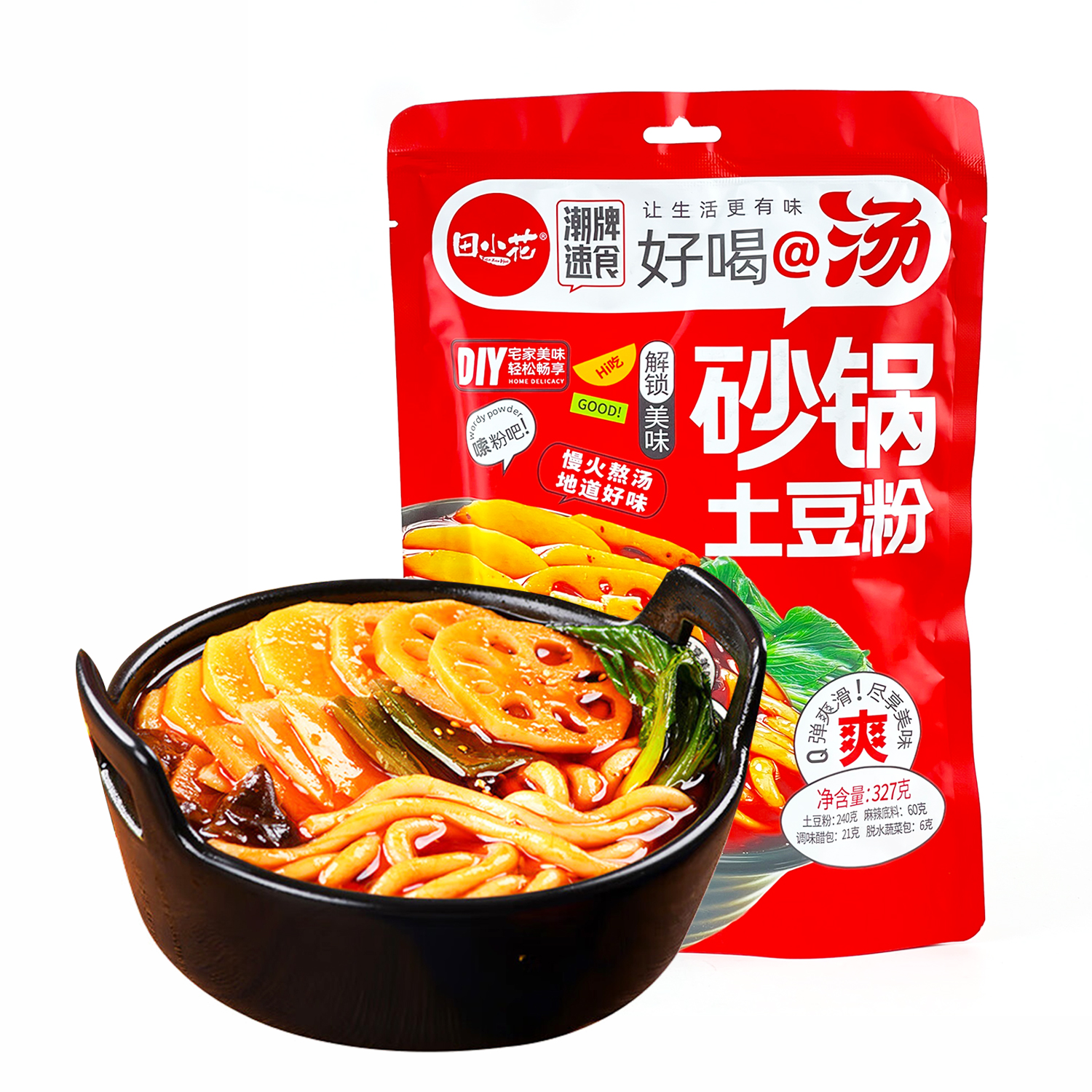 TianXiaohua Casserole Potato Starch Noodles 327g-eBest-Instant Noodles,Instant food