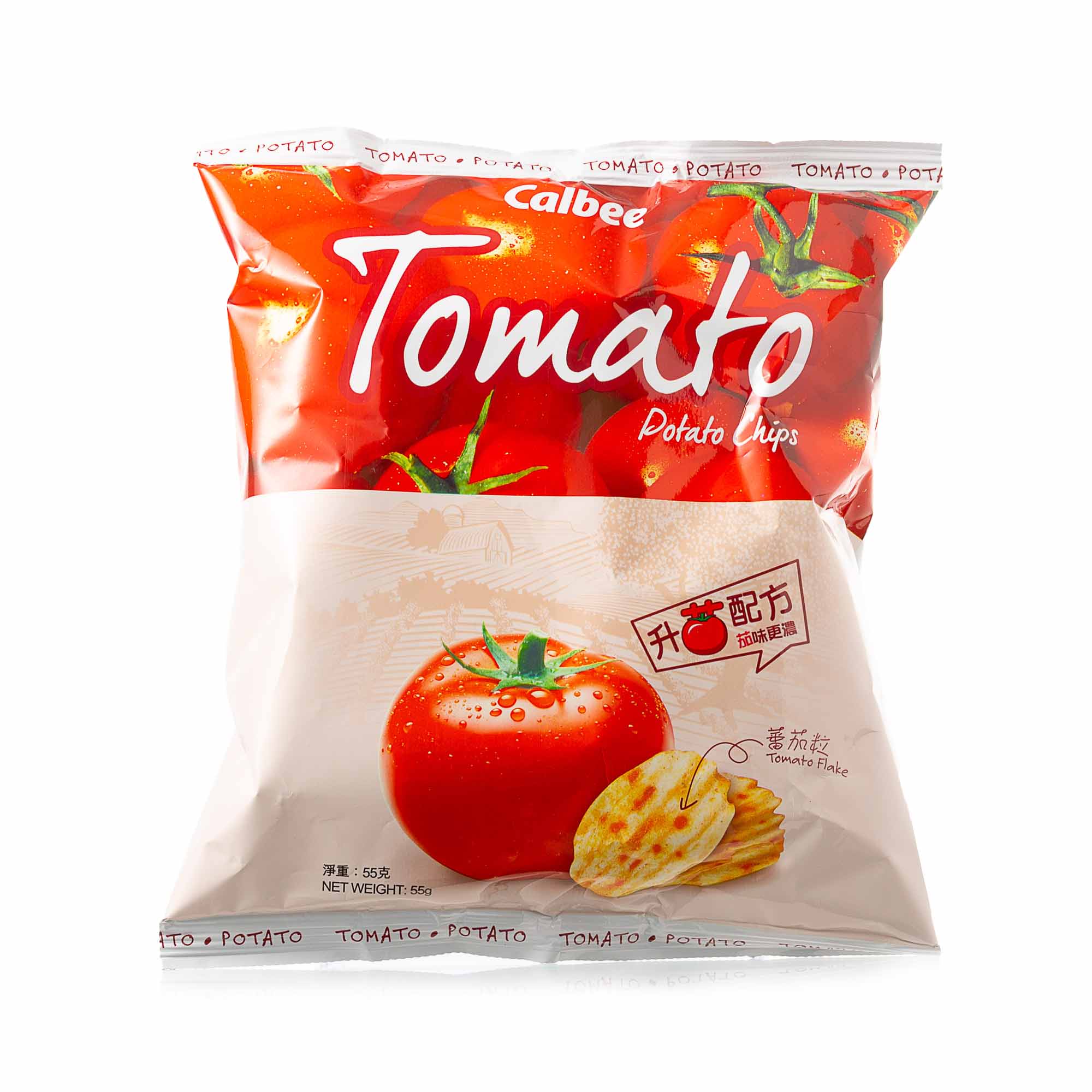 Calbee Potato Chips Tomato Flavuor 55g-eBest-Chips,Snacks & Confectionery