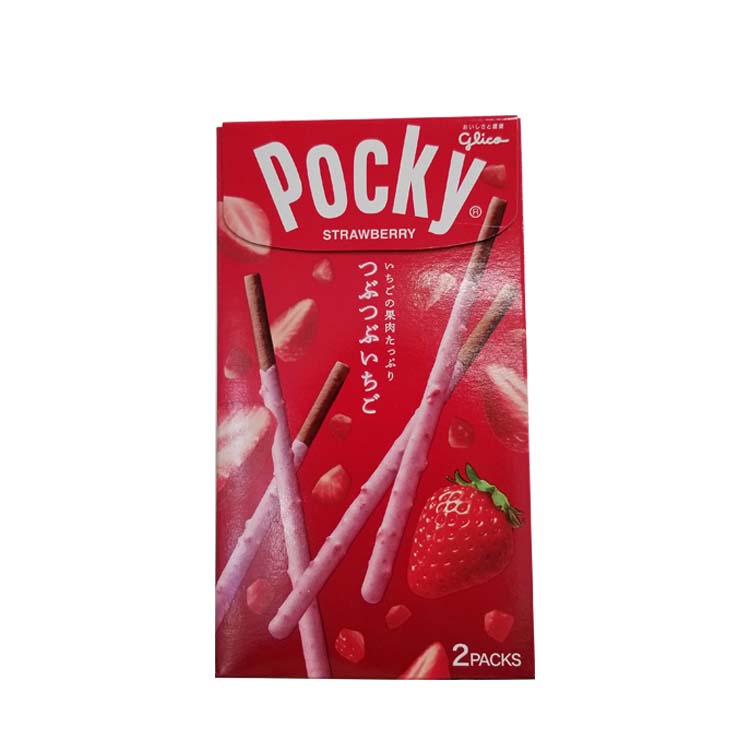 Glico Pocky Crunchy Strawberry 57g-eBest-Biscuits,Snacks & Confectionery