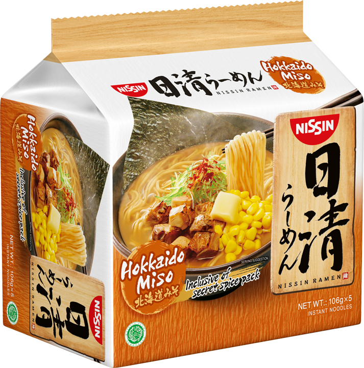 Nissin Ramen Hokkaido Miso Flavour 106g*5-eBest-Instant Noodles,Instant food
