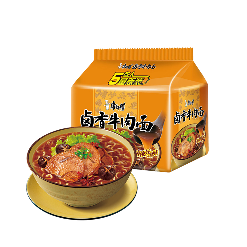 Master Kong Instant Noodle Artificial Braised Beef Flavour 105g*5-eBest-Instant Noodles,Instant food