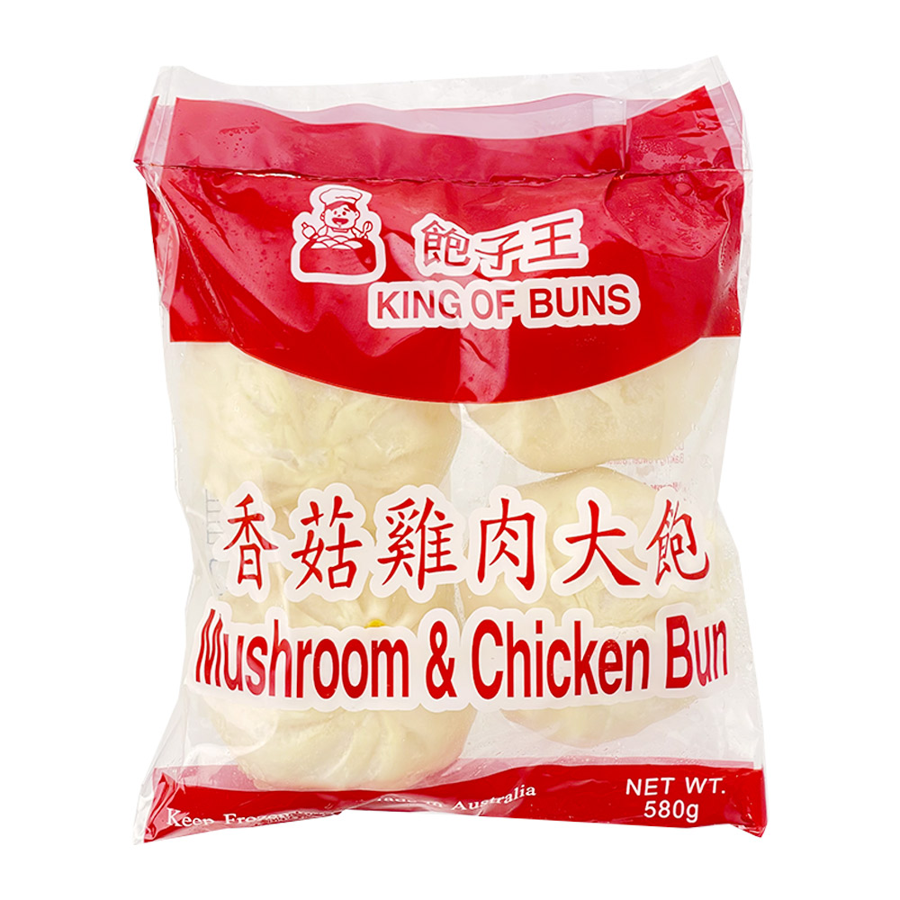 KING OF BUNS Mushroom Chicken Bun 580G-eBest-Buns & Pancakes,Ready Meal