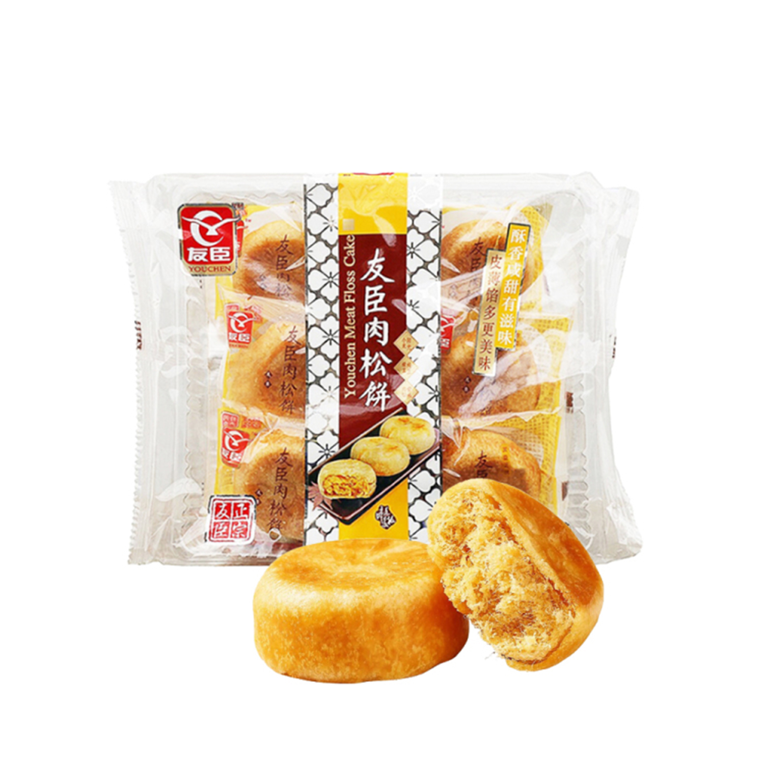 YC Chicken Meat Floss Cake Pie Original Flavour 6pcs 208g X 3Pack-eBest-Biscuits,Snacks & Confectionery