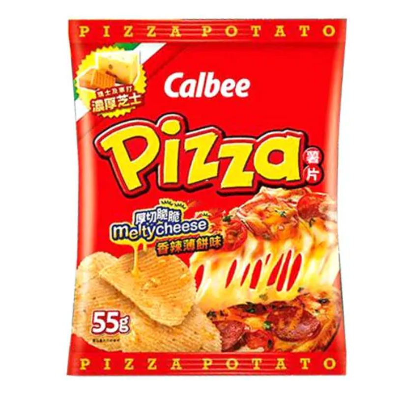 Calbee Potato Chips Pizza Flavoured 55g-eBest-Biscuits,Snacks & Confectionery