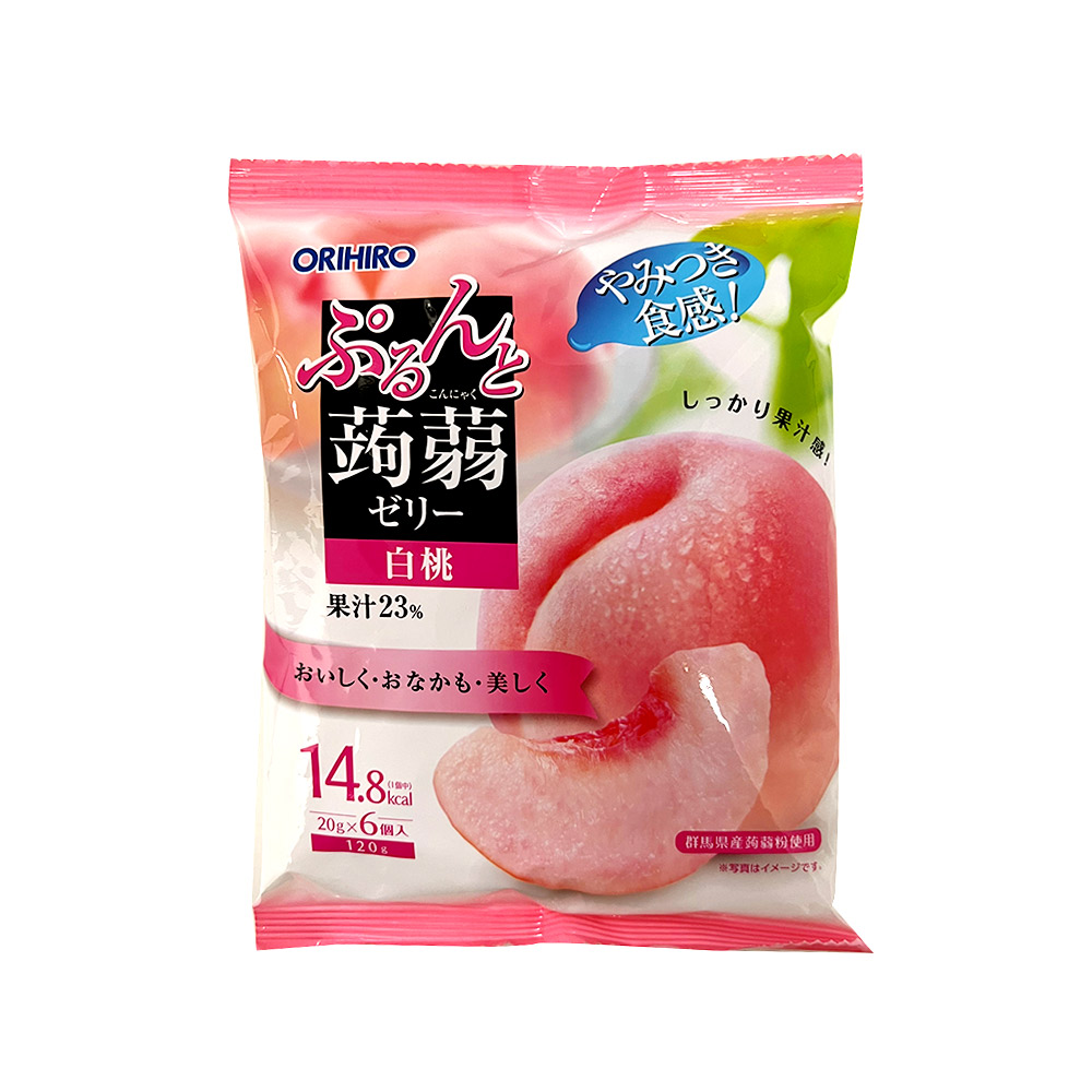 Japan Orihiro Konjac Juice Jelly Peach Flavour 120g-eBest-Confectionery,Snacks & Confectionery