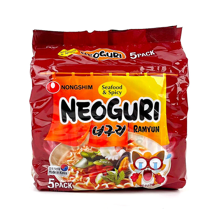 Nongshim Neoguri Ramyun Noodle (Seafood & Spicy) 120g*5 Pack-eBest-Instant Noodles,Instant food
