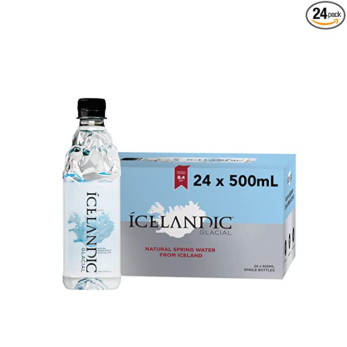 Icelandic Glacial Premium Spring Water, 24 x 500 ml-eBest-Water,Drinks