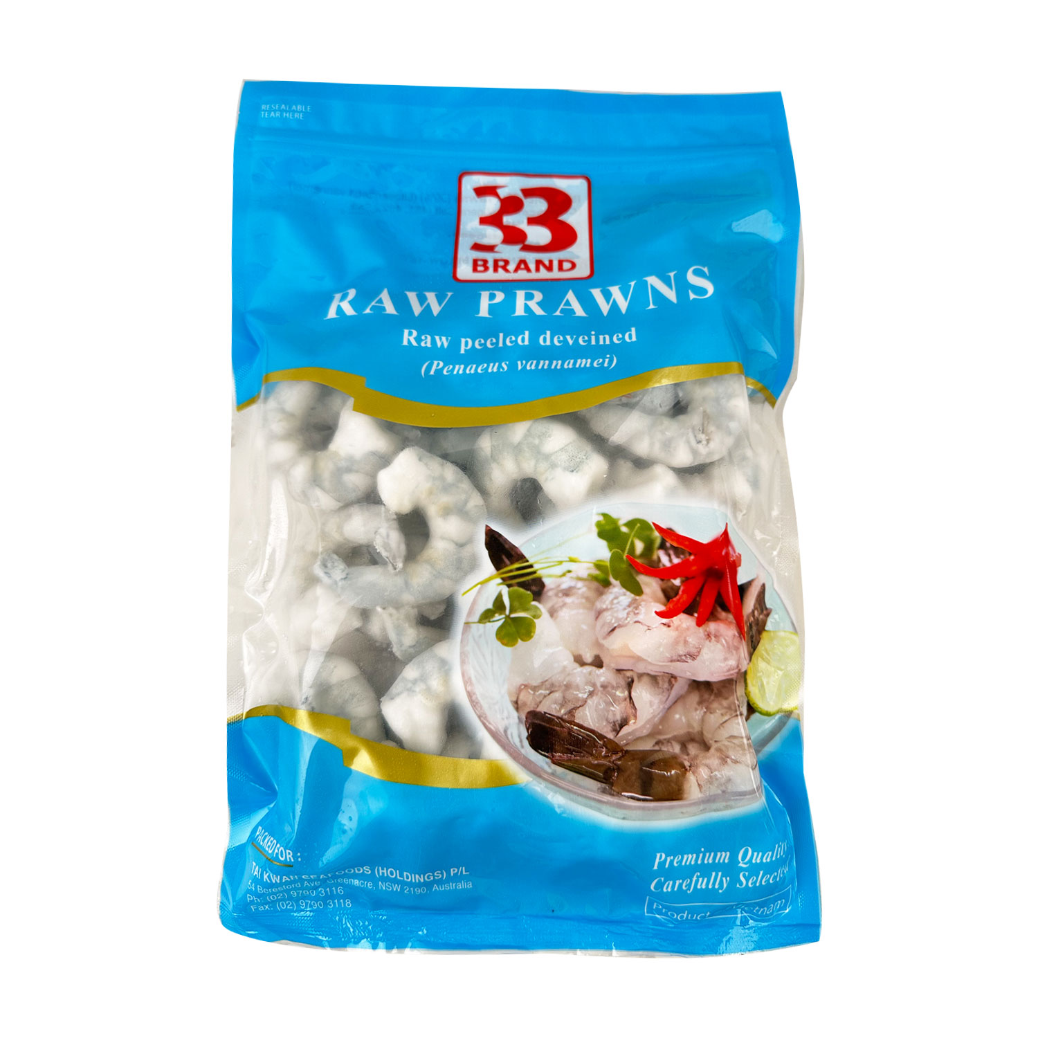 Frozen Peeled Deveined Raw Vanammei Prawn Size 21/25 700g-eBest-Prawns & Crabs,Seafood