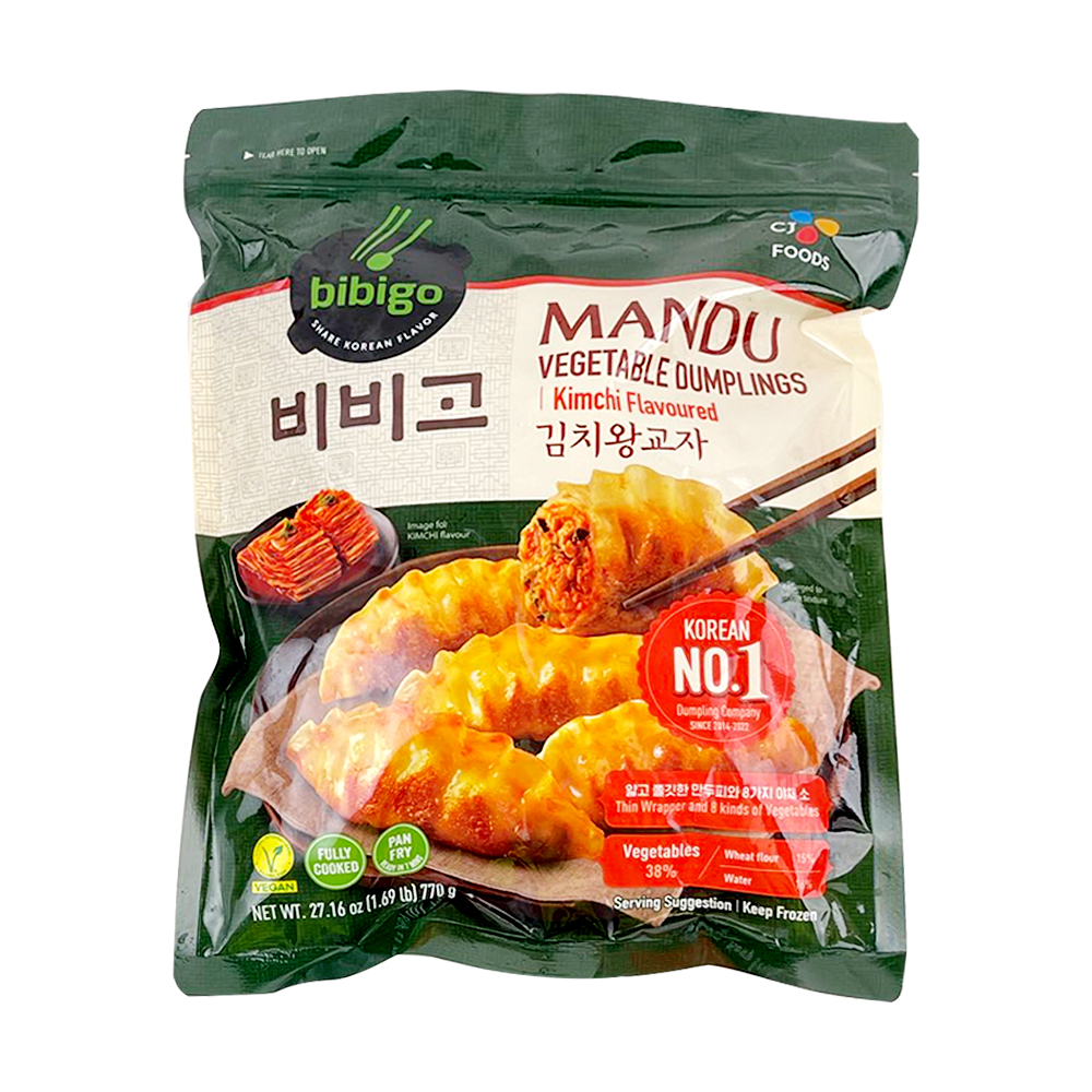 Bibigo Frozen Vegetable Dumplings Kimchi Flavoured 770g-eBest-Dumplings,Frozen food